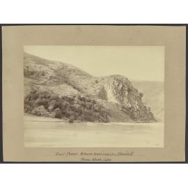 Ross Point, where line crosses Taieri River. From North Side