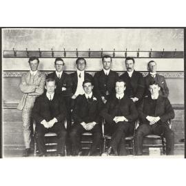 Final year class of 1908 taken in the common room - Old Dunedin Hospital