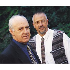 Professor John Moorfield and PhD student Lachy Paterson