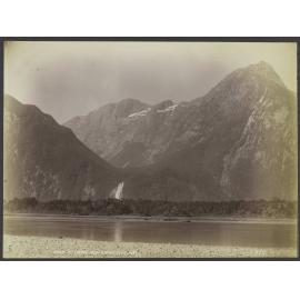 Darran Mountains and Bowen Falls, Milford Sound N.Z.