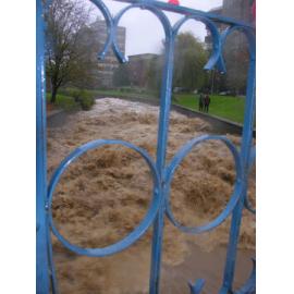 The Leith in flood