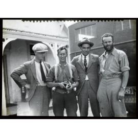 Snow Mace, Rod Smye, and two bus drivers