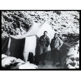 Syme and Bryant at Base Camp, Ball Hut