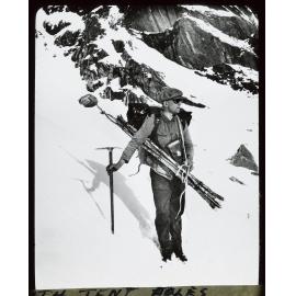 Will Wandafar [Bernard Teague] on slopes below Quarterdeck