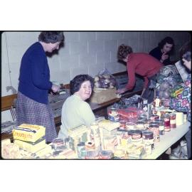 Produce and groceries stall at school fair