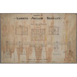 Plan of Ground Floor, 'Drawing No.1, Lunatic Asylum Seacliff'