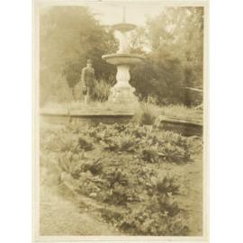 Concrete wall round fountain [Seacliff Hospital]