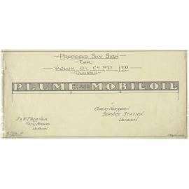 Proposed sky sign for Vacuum Oil Co. Pty Ltd, Dunedin