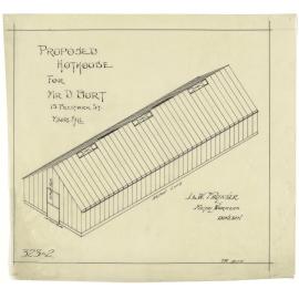 Proposed hot house for Mr D. Burt, 15 Prestwick St., Maori Hill