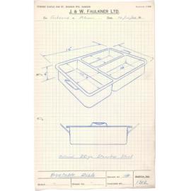 Sketch of vegetable dish for Gibsons & Paterson