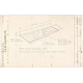 Sketch of bar sink for M. Henderson Ltd