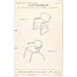 Sketch of beauty salon chairs for Sonata Laboratories Limited