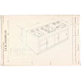 Sketch of gas heated baine marie for K.G. Luke (Aust) Ltd