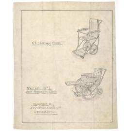 Sketch of wheelchairs