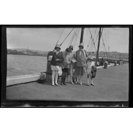Family at Dunedin wharf