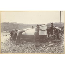 Tending a boat
