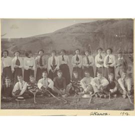Whangaroa hockey team and Weary Willies, Akaroa