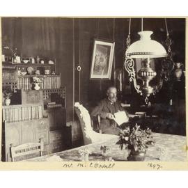 M.C. Orbell in his home, Raukapuka