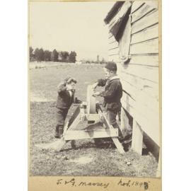 Children with machinery