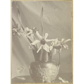 Daffodils in a decorative vase