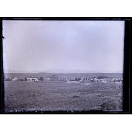 View of houses and paddocks at Hokitika