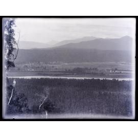 Bushy ridges, farm at centre image, Westland