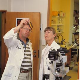 Dr Glenn Buchan and Dr Margaret Baird, immunologists
