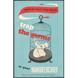 "Coughs And Sneezes Spread Diseases trap the germs in your Handkerchief"