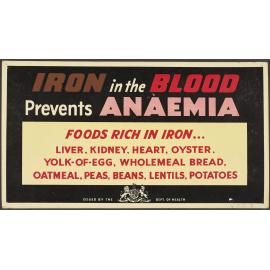 "Iron in the Blood Prevents Anaemia"