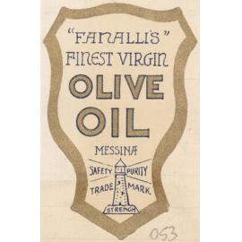 " "Fanalli's" Finest Virgin Olive Oil"