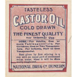 "Tasteless Castor Oil Cold Drawn"