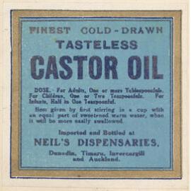 "Finest Cold-Drawn Tasteless Castor Oil"