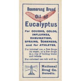 "Boomerang Brand Oil of Eucalyptus"