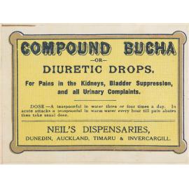 "Compound Bucha Or Diuretic Drops."