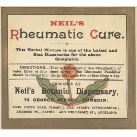 "Neil's Rheumatic Cure."