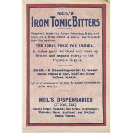 "Neil's Iron Tonic Bitters"