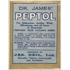 "Dr. James' Peptol"