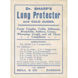 "Dr. Sharp's Lung Protector and Cold Curer."