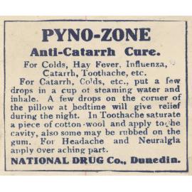 "Pyno-Zone Anti-Catarrh Cure."