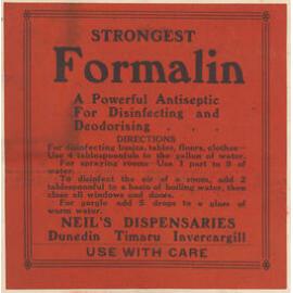 "Strongest Formalin"