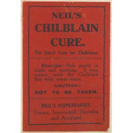 "Neil's Chilblain Cure."