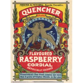 "Quencher Flavoured Raspberry Cordial"