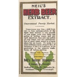 "Neil's Herb Beer Extract."