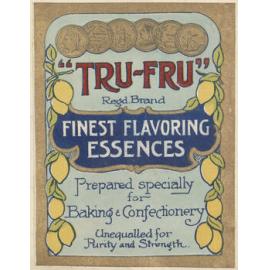 " "Tru-Fru" Finest Flavouring Essences"