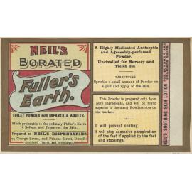 "Neil's Borated Fuller's Earth."
