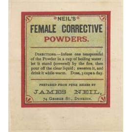 "Neil's Female Corrective Powders."
