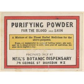 "Purifying Powder For The Blood And Skin"