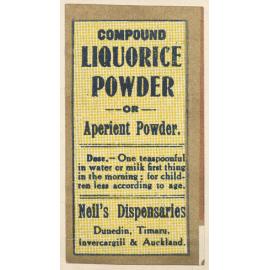 "Compound Liquorice Powder Or Aperient Powder."
