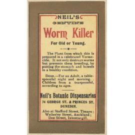 "Neil's Genuine Worm Killer"