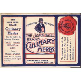 "The John Bull Brand Culinary Herbs"